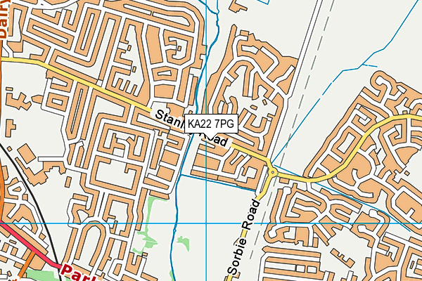 KA22 7PG map - OS VectorMap District (Ordnance Survey)