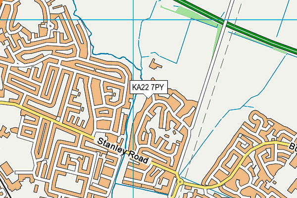 KA22 7PY map - OS VectorMap District (Ordnance Survey)