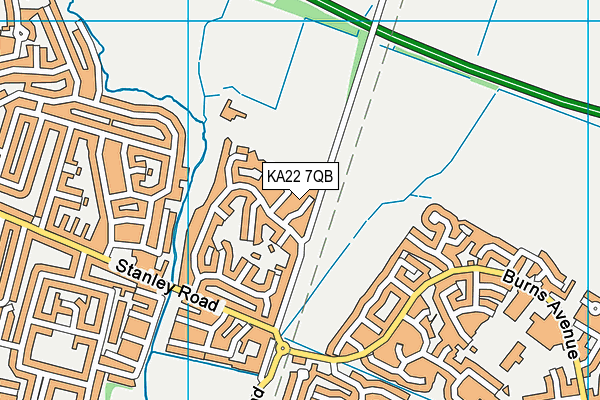 KA22 7QB map - OS VectorMap District (Ordnance Survey)