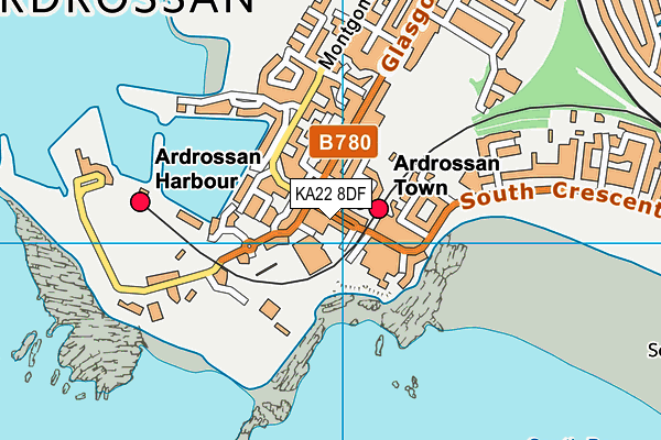 Map of ARDROSSAN PRINTING CO. LTD. at district scale