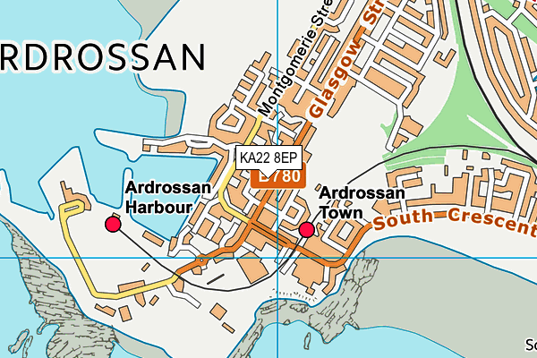 Map of ARDROSSAN DENTAL CARE LTD at district scale