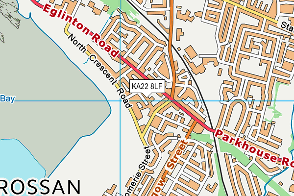 KA22 8LF map - OS VectorMap District (Ordnance Survey)