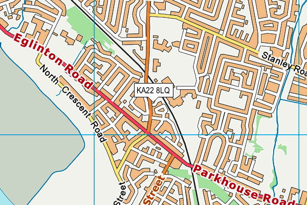 KA22 8LQ map - OS VectorMap District (Ordnance Survey)