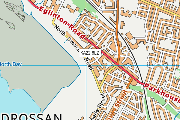 KA22 8LZ map - OS VectorMap District (Ordnance Survey)