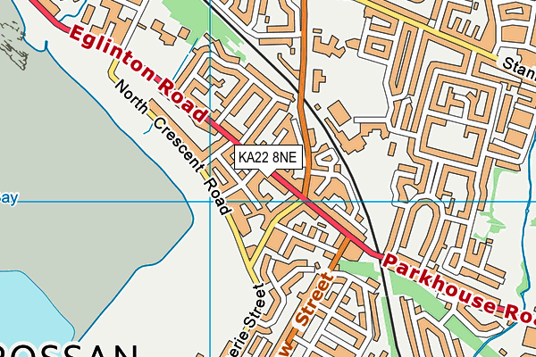 KA22 8NE map - OS VectorMap District (Ordnance Survey)