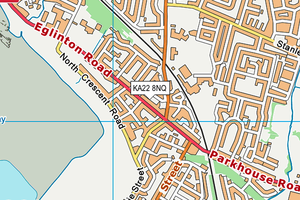 KA22 8NQ map - OS VectorMap District (Ordnance Survey)