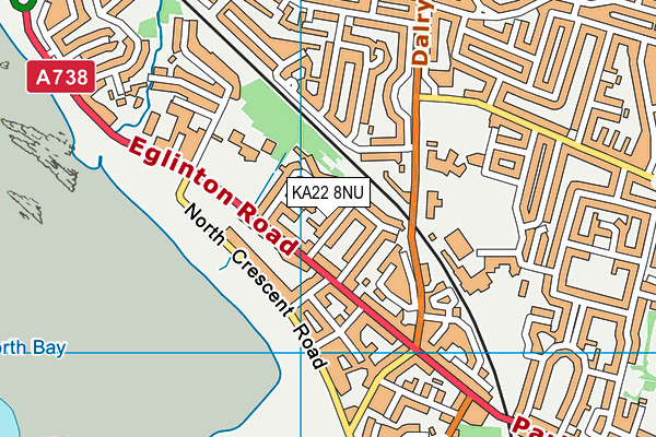 KA22 8NU map - OS VectorMap District (Ordnance Survey)