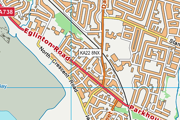 KA22 8NX map - OS VectorMap District (Ordnance Survey)