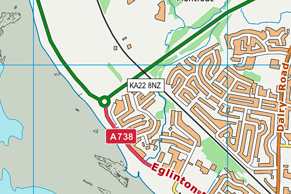 KA22 8NZ map - OS VectorMap District (Ordnance Survey)