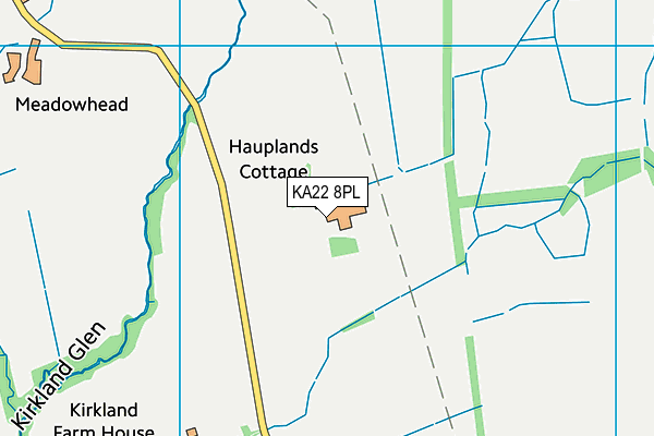 KA22 8PL map - OS VectorMap District (Ordnance Survey)