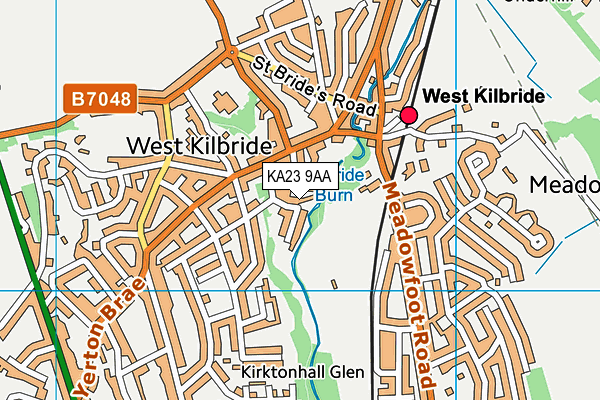 KA23 9AA map - OS VectorMap District (Ordnance Survey)