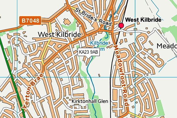 KA23 9AB map - OS VectorMap District (Ordnance Survey)