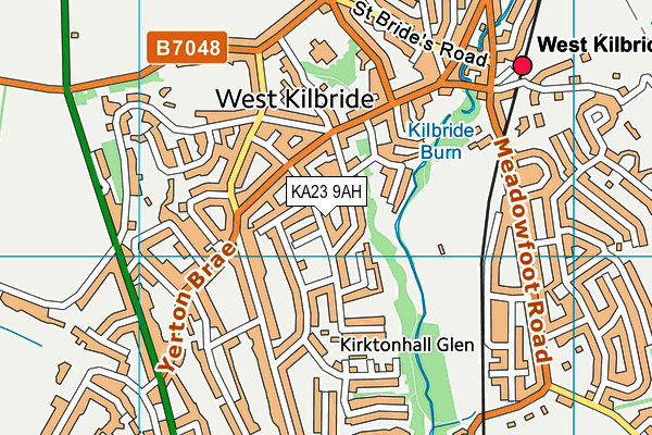 KA23 9AH map - OS VectorMap District (Ordnance Survey)