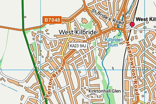 KA23 9AJ map - OS VectorMap District (Ordnance Survey)