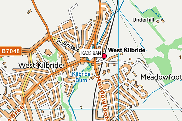 KA23 9AN map - OS VectorMap District (Ordnance Survey)