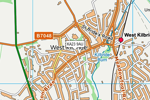KA23 9AU map - OS VectorMap District (Ordnance Survey)