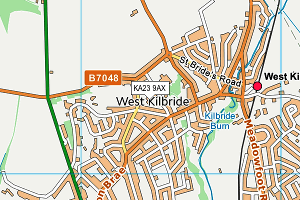 KA23 9AX map - OS VectorMap District (Ordnance Survey)