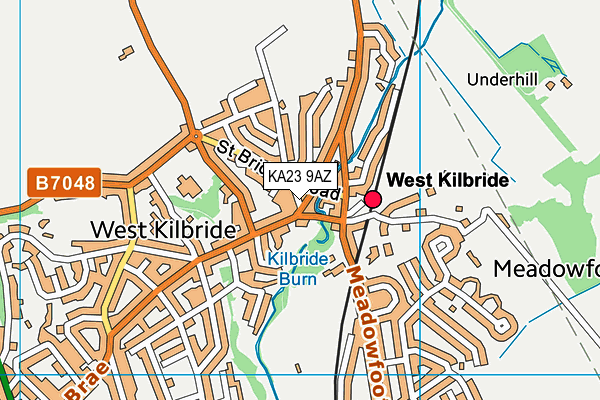 KA23 9AZ map - OS VectorMap District (Ordnance Survey)