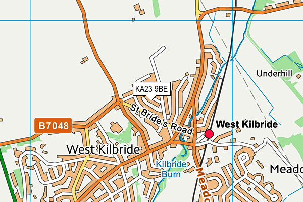 KA23 9BE map - OS VectorMap District (Ordnance Survey)