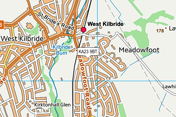 KA23 9BT map - OS VectorMap District (Ordnance Survey)