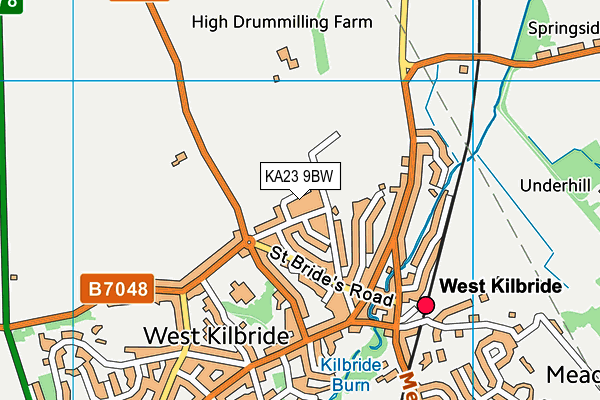 KA23 9BW map - OS VectorMap District (Ordnance Survey)