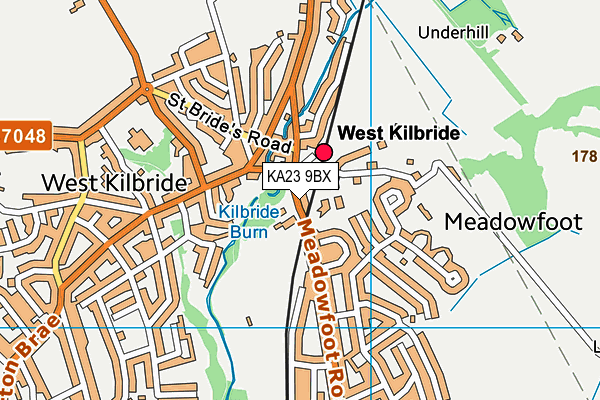 KA23 9BX map - OS VectorMap District (Ordnance Survey)