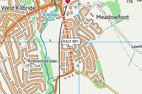 KA23 9BY map - OS VectorMap District (Ordnance Survey)