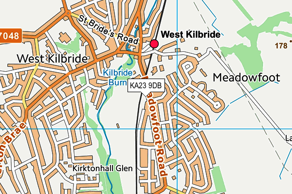 KA23 9DB map - OS VectorMap District (Ordnance Survey)