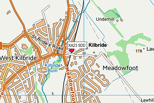 KA23 9DD map - OS VectorMap District (Ordnance Survey)