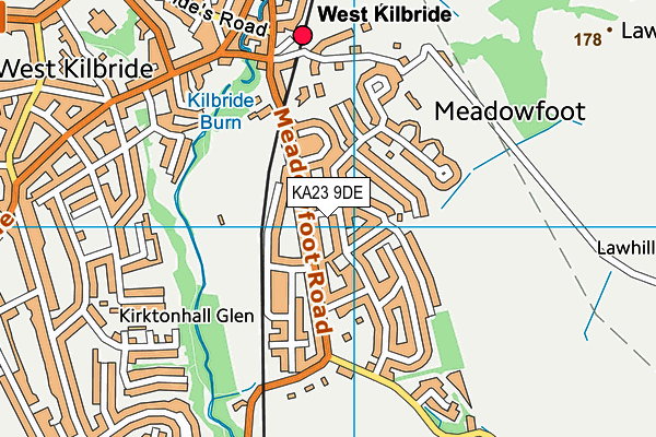 KA23 9DE map - OS VectorMap District (Ordnance Survey)