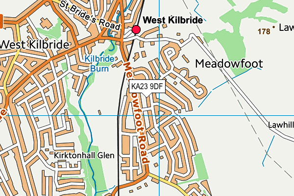 KA23 9DF map - OS VectorMap District (Ordnance Survey)