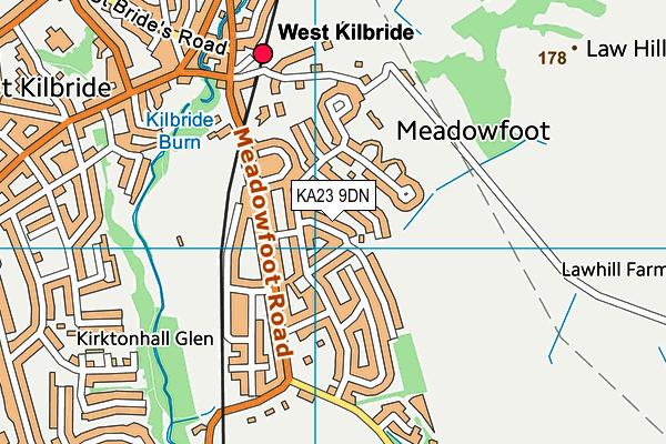 KA23 9DN map - OS VectorMap District (Ordnance Survey)