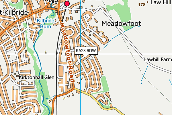 KA23 9DW map - OS VectorMap District (Ordnance Survey)