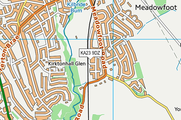 KA23 9DZ map - OS VectorMap District (Ordnance Survey)