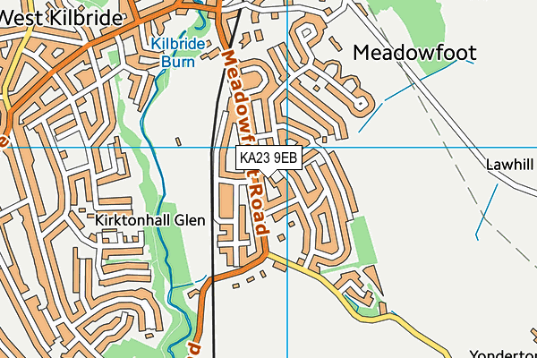 KA23 9EB map - OS VectorMap District (Ordnance Survey)