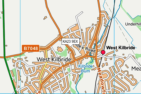 KA23 9EX map - OS VectorMap District (Ordnance Survey)