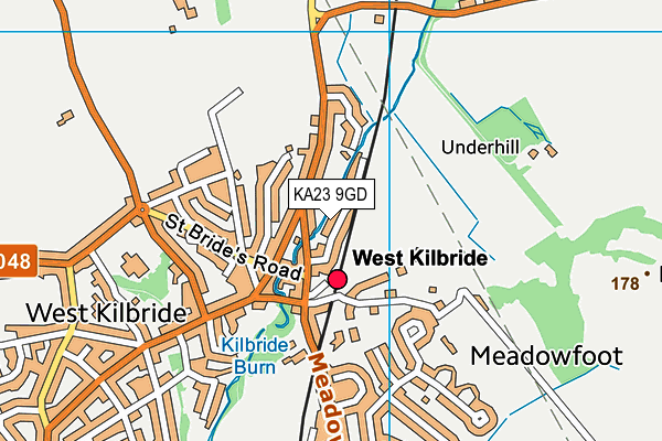 KA23 9GD map - OS VectorMap District (Ordnance Survey)