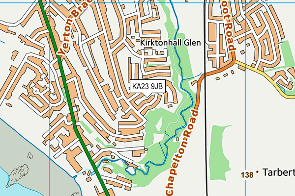 KA23 9JB map - OS VectorMap District (Ordnance Survey)