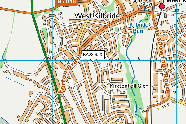 KA23 9JX map - OS VectorMap District (Ordnance Survey)