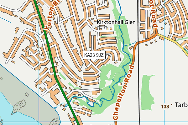 KA23 9JZ map - OS VectorMap District (Ordnance Survey)