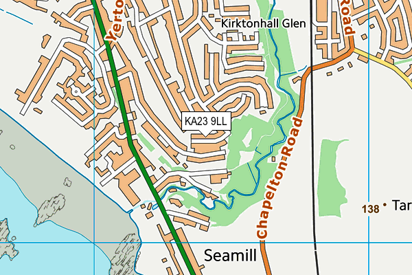 KA23 9LL map - OS VectorMap District (Ordnance Survey)