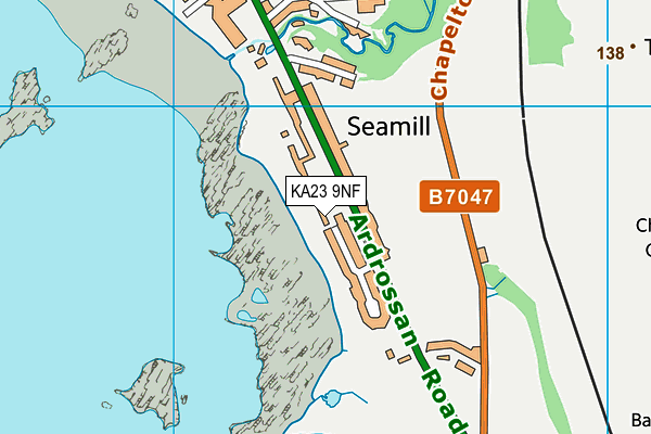 KA23 9NF map - OS VectorMap District (Ordnance Survey)