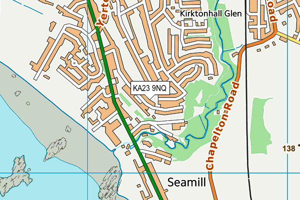 KA23 9NQ map - OS VectorMap District (Ordnance Survey)