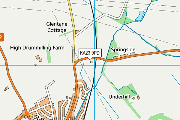 KA23 9PD map - OS VectorMap District (Ordnance Survey)