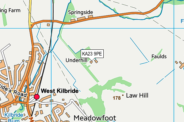 KA23 9PE map - OS VectorMap District (Ordnance Survey)