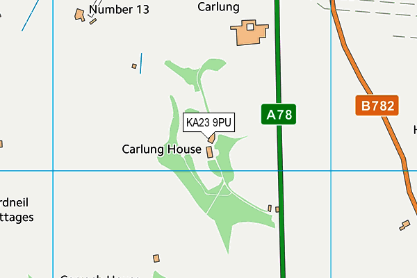 KA23 9PU map - OS VectorMap District (Ordnance Survey)