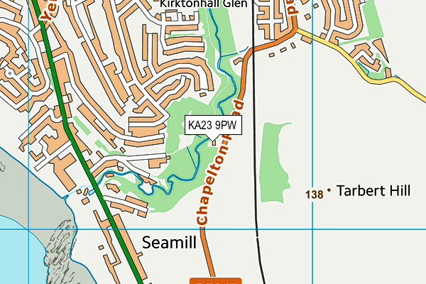 KA23 9PW map - OS VectorMap District (Ordnance Survey)