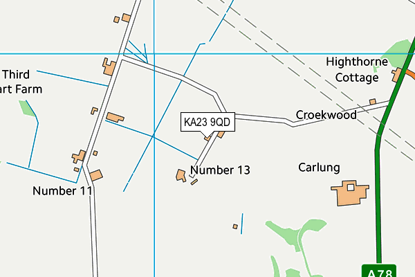 KA23 9QD map - OS VectorMap District (Ordnance Survey)