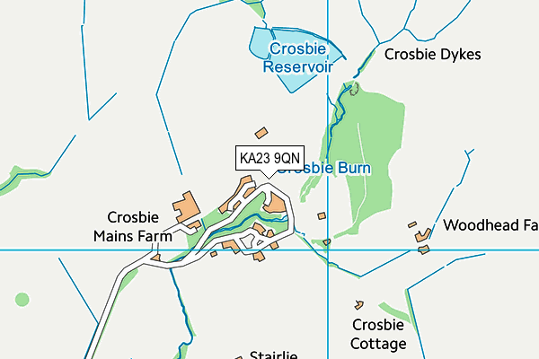 KA23 9QN map - OS VectorMap District (Ordnance Survey)