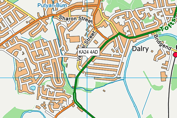 KA24 4AD map - OS VectorMap District (Ordnance Survey)